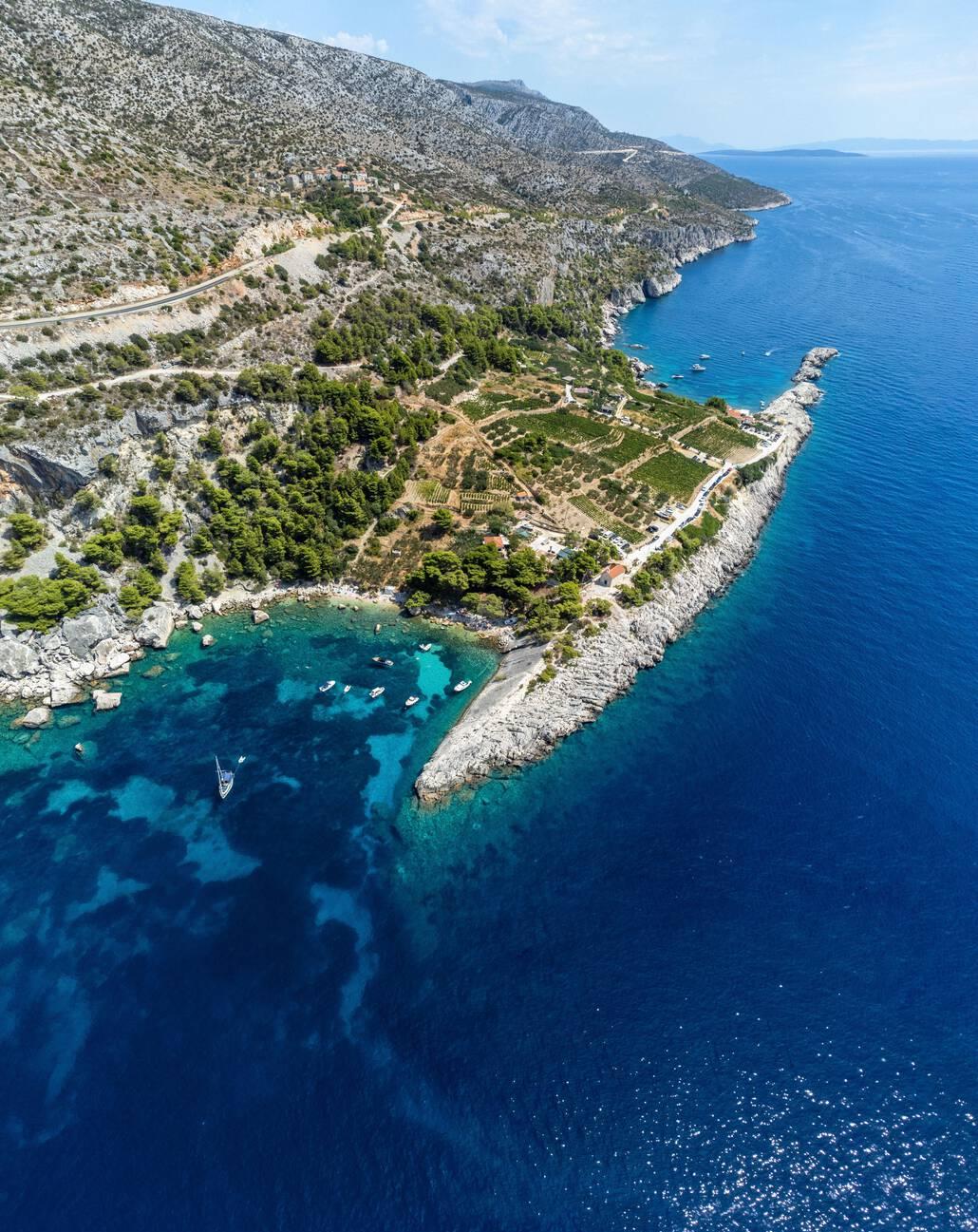Twin coves of Zaraće Bay
